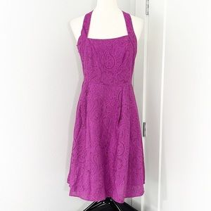 Nanette Lepore Size 6 Purple Halter A-Line Sun Dress with Pockets